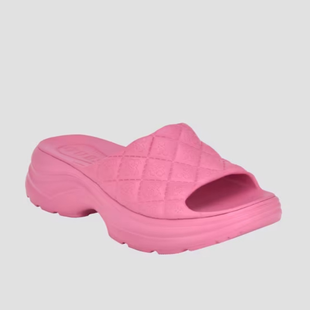 Guess Fenixy Quattro G Slides Women’s Pink Size 7 - Picture 2 of 9